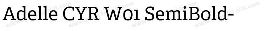 Adelle CYR W01 SemiBold字体转换